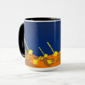 Mug Nord-Ouest, grue et lunette, art INGÉNIEUR OPÉRATI (Devant gauche)