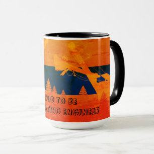 Mug Nord-Ouest, grue et lunette, art INGÉNIEUR OPÉRATI