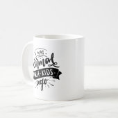 Mug Normal 3 enfants il ya drôle mère sarcastique (Devant gauche)