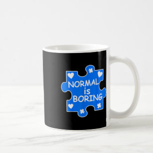 Mug Normal est ennuyeux Autisme Bleu Pièce de Puzzle S