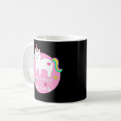 Mug Normal est ennuyeux Kawaii unicorn chat blanc & ro (Devant gauche)