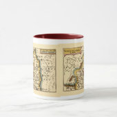Mug Northumberland Comté Angleterre Ancien Carte Antiq (Centre)