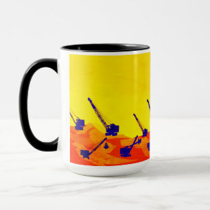 MUG NORTHWEST ENGINEERING CRANE AND SHOVEL VINTAGE ART