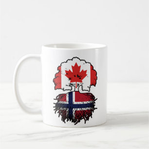 Mug Norvège Norvégien Canadien Drapeau des racines de