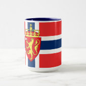 Mug Norvège, pavillon norvégien, armoiries (Centre)