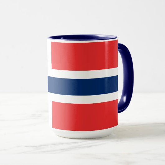 Mug Norvège, pavillon norvégien, armoiries (Devant droit)