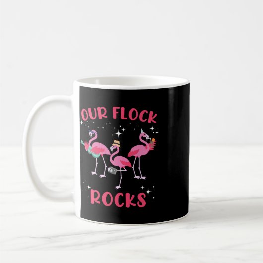 Mug Nos Flock Rocks Flamant rose Correspondant Vacance (Gauche)