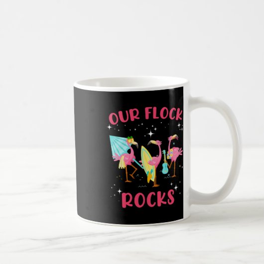 Mug Nos Flock Rocks Flamant rose Correspondant Vacance (Droite)