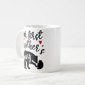 Mug Nos premiers Coeurs de la Fête des mères Mama Bear (Devant gauche)