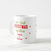 Mug Nos premiers Noël Ensemble Flammes De Neige (Devant gauche)