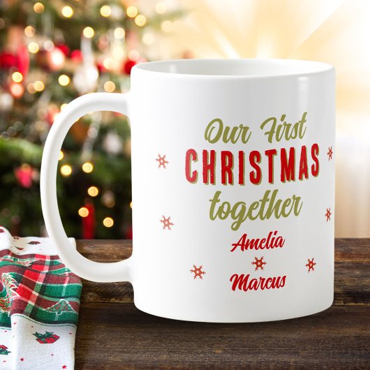 Mug Nos premiers Noël Ensemble Flammes De Neige