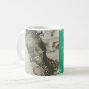 Mug Nos premiers Snowflakes Emerald de Noël Minimalist