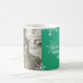 Mug Nos premiers Snowflakes Emerald de Noël Minimalist (Centre)