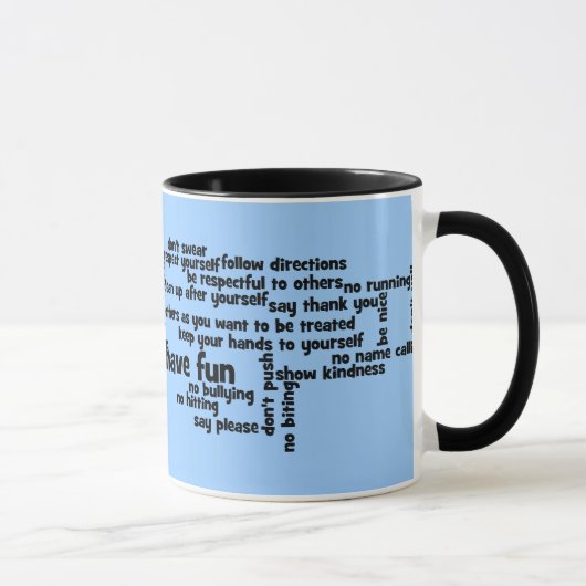 Mug Nos règles de classe scolaire (Droite)