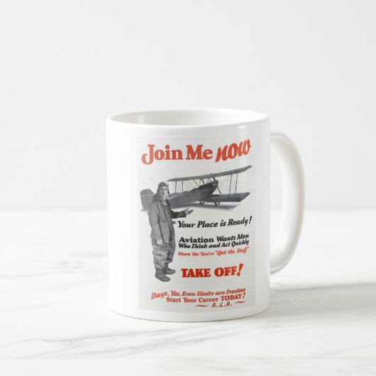 Mug NOSTALGIE vintage PUBLICITÉ AVIATION PRÉCOCE (Devant droit)