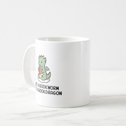 Mug Not A Bookworm But Bookdragon Funny Book Lover (Devant gauche)