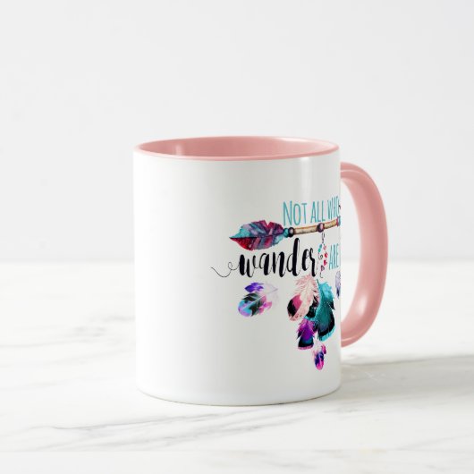 Mug Not All Who Wander Are Lost Bohemian (Devant droit)