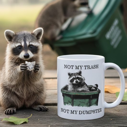 Mug Not My Trash Not My Dumpster Raccoon