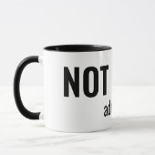 Mug NOT TODAY - Adulting Funny Typography (Gauche)
