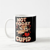 Mug Not Today Cud Funny Puppy Anti Valentine Retro Car (Gauche)