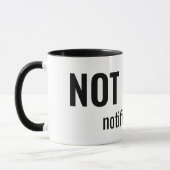 Mug NOT TODAY - Notifications Funny Typography (Gauche)