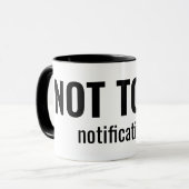 Mug NOT TODAY - Notifications Funny Typography (Devant gauche)