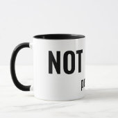 Mug NOT TODAY - People Funny Typography (Gauche)