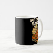 Mug Not Today Satan Faith Christian Halloween Funny An (Devant droit)