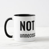 Mug NOT TODAY - Unnecessary Meetings Funny Typography (Gauche)