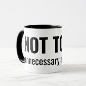 Mug NOT TODAY - Unnecessary Meetings Funny Typography (Devant gauche)