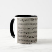 Mug Notation musicale notes de musique symphonique cla (Devant gauche)