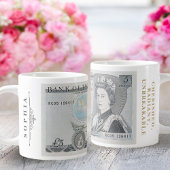 Mug Note britannique de 5 £ de 1971 – Reine Elizab