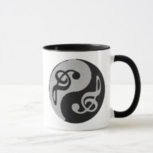 Mug note de clave de musique yin yang