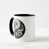 Mug note de clave de musique yin yang (Devant gauche)
