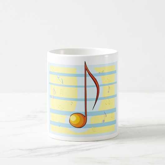 Mug Note de musique abstraite pastel partition