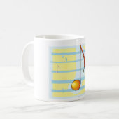 Mug Note de musique abstraite pastel partition (Devant gauche)
