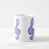 Mug Note de musique bleu scintillant (Centre)