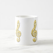 Mug Note de musique en or scintillant (Centre)