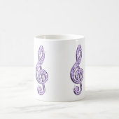 Mug Note de musique lilas scintillante (Centre)
