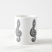 Mug Note de musique noir étincelant (Centre)
