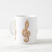 Mug Note de musique orange scintillante (Devant gauche)