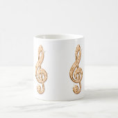 Mug Note de musique orange scintillante (Centre)
