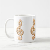 Mug Note de musique orange scintillante (Gauche)