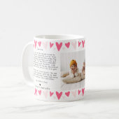 Mug Note manuscrite pour Maman | Collage de deux photo (Devant gauche)