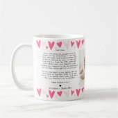 Mug Note manuscrite pour Maman | Collage de deux photo (Gauche)