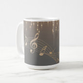 Mug Note musicale Luxe or mousseux confetti (Devant gauche)
