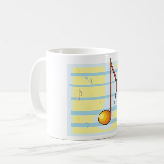 Mug Note musicale unique (Devant gauche)