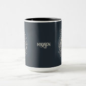 Mug Note sur le Clé musical de nom personnalisé (Centre)