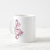 Mug notes de clé de sol musicale avec fleurs de Sakura (Devant gauche)