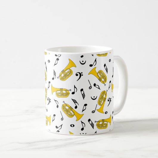Mug Notes de musique Baritone (Devant droit)